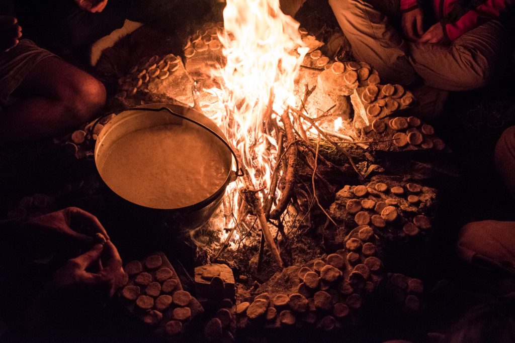 repas du soir vie sauvage et vagabondage